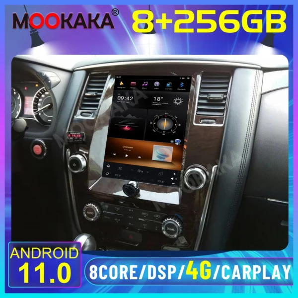 13 inch Tesla Screen For Nissan Patrol Y62 Infiniti Qx56 QX80 2012-2020 Android 13 Car Radio DSP AutoRadio Stereo GPS Navi Unit