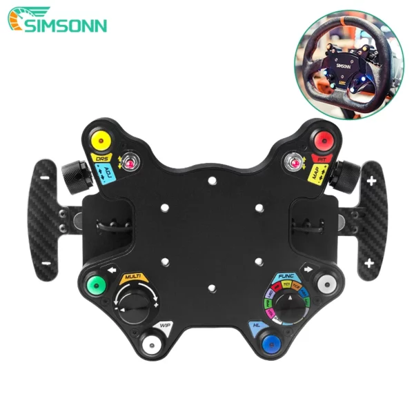 SIMSONN PC Simracing steering wheel LED Buttons Racing Hub Instrument Button Box paddle shifters for logitech g29 thrustmaster