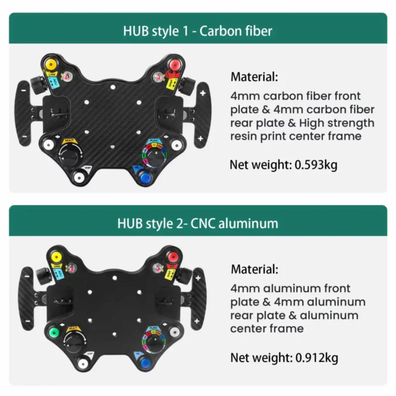 SIMSONN PC Simracing steering wheel LED Buttons Racing Hub Instrument Button Box paddle shifters for logitech g29 thrustmaster - Image 4