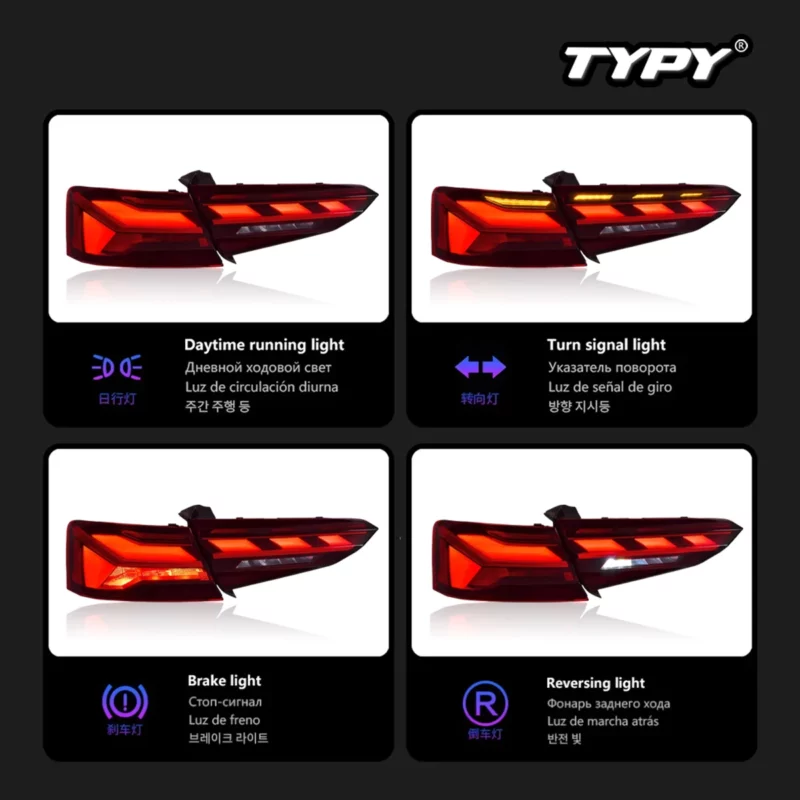 Car Lights LED Tail Lamps Assembly For Audi A5 Taillight 2017-2020 Upgrade S5 Style Taillights Assembly Auto Parts - Image 3